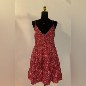 Floral Red Summer Dress